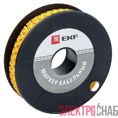 Маркер каб. 4.0кв.мм "N" (ЕС-2) (уп.500шт) EKF plc-KM-4-N