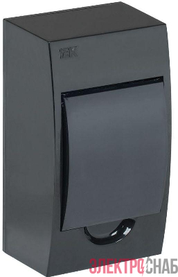Корпус ЩРН-П-4 Krepta 3 IP41 навесной пластик. черн. IEK MKP12-N-04-41-K02