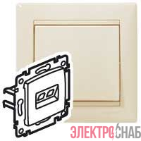 Розетка компьютерная 1-м СП Valena RJ45 UTP механизм сл. кость (DIY-упак.) IEK 695624