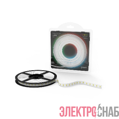 Лента светодиодная Black 5050/30-SMD 7.2Вт/м RGB IP20 330лм/м 12В (блист.5м) GAUSS 312000407