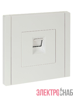 Розетка компьютерная RJ45 кат.5E FORTE&PIANO FP232 бел. IEK FP-K10-1-K01
