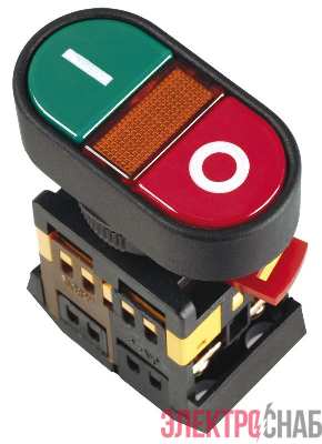 Кнопка APВВ-22N "I-O" d22мм 1НО+1НЗ 240В неон GENERICA BBD10-APBB-K51