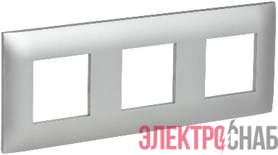 Рамка 3-м SKANDY SK-F03S серебр. IEK SK-M32-K23