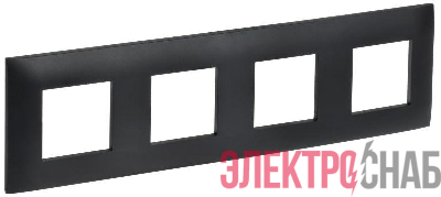 Рамка 4-м SKANDY SK-F04Bl черн. IEK SK-M42-K02