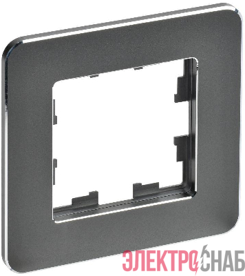 Рамка 1-м BRITE РУ-1-1-Бр метал. титан RE IEK BR-M12-M-01-K48