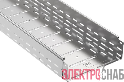 Лоток листовой перфорированный 200х100 L3000 сталь 1мм оцинк. IEK CLP10-100-200-100-3