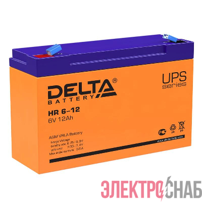 Аккумулятор UPS 6В 12А.ч Delta HR 6-12