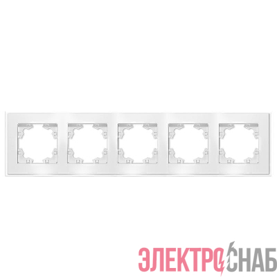 Рамка 5-м Афина стеклянная бел. UNIVersal 2246