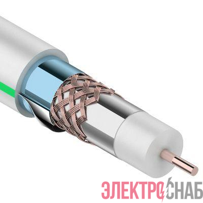 Кабель RG-6U+CU (75%) 75Ом (тройной экран) "MASTER" Б (уп.100м) Rexant 01-2241