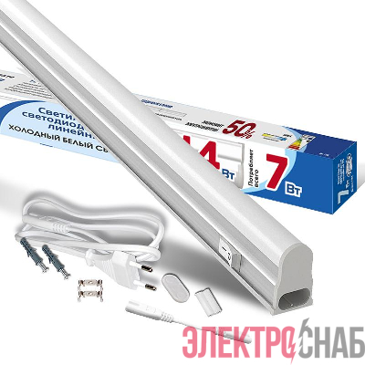 Светильник светодиодный ILED-СПБТ5-600-7-630-230-6.5-IP40 7Вт 6500К IP40 630лм 230В 600мм Т5 линейный IONICH 1568