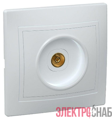 Розетка телевизионная TV 1-м СП Кварта РТВ10-КБ IP20 бел. GENERICA EAK10-K01-DM