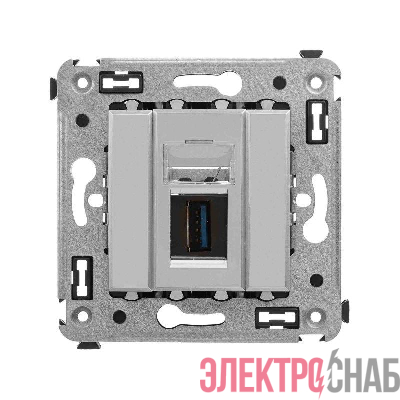 Розетка USB 3.0 1-м СП Avanti "Закаленная сталь" тип А-А DKC 4404303