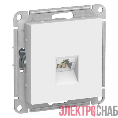 Розетка компьютерная AtlasDesign RJ45 кат.6A механизм бел. SE ATN000186