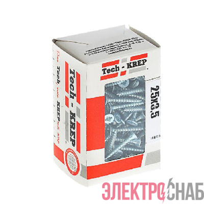 Шуруп универсальный 3.5х25 цинк. с потайной головкой (уп.200шт) коробка Tech-Krep 102170