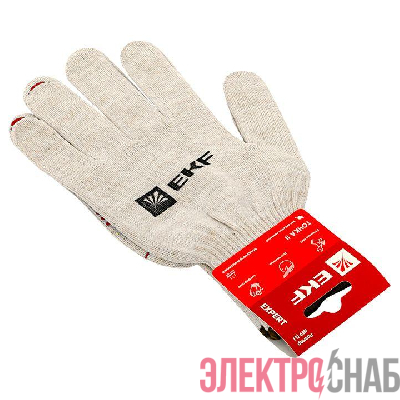 Перчатки рабочие ТОЧКА II с ПВХ-покрытием (10 класс 9 разм) Expert EKF pe13ct-9-pro