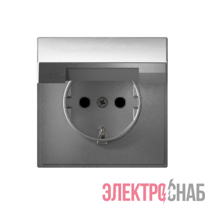 Розетка ArtGallery 16А IP20 с заземл. со шторками с крышкой быстрозажим. клем. механизм алюм. SE GAL000346S