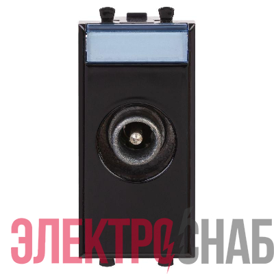 Розетка TV 1мод. 16А Avanti "Черный квадрат" проходная DKC 4402511
