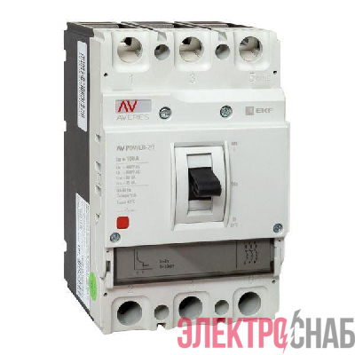 Выключатель автоматический 100А 80кА AV POWER-2/3 TR AVERES EKF mccb-23-100H-TR-av