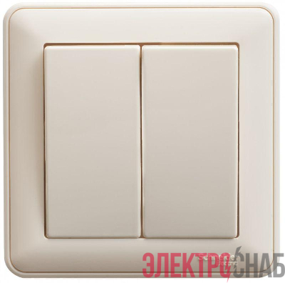 Выключатель 2-кл. СП W59 10А IP20 10AX в сборе сл. кость SE VS510-252-28