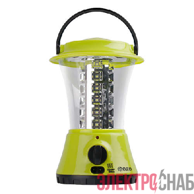 Фонарь аккумуляторный кемпинговый AccuF5-L36-gn 36SMD 2 режима: 100проц. 2ч/10проц. 16ч аккум. 1.6А.ч индикатор зарядки диммер зел. ФАZА 2851000