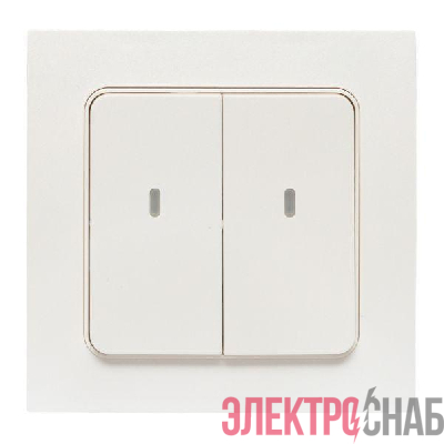 Выключатель 2-кл. Стокгольм Умный бел. Zigbee Сonnect EKF RCV-ST2-WD-ZB
