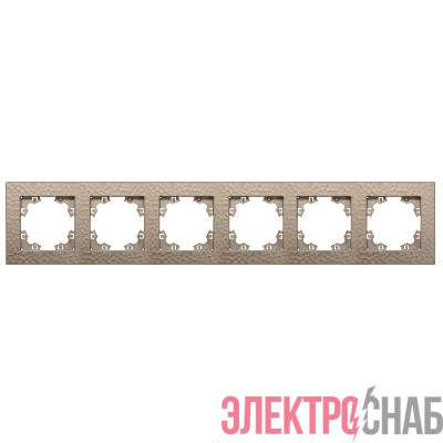 Рамка 6-м Афина фактурная универс. шампань Universal A11043-Br
