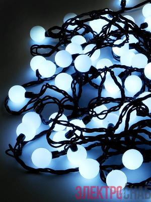 Гирлянда "Шарики" OLDBL70-W-E 10м 70 бел. светодиод. с доп. соед. до 3-х мод. IP54 SHLights 4690601004376
