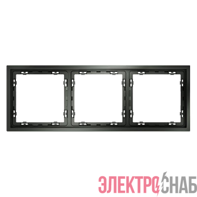 Рамка 3-м S70 пластик. титан Voltum VLS100306