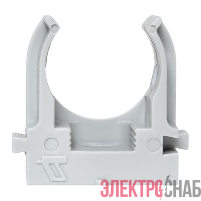 Держатель для труб (клипса) d20мм для монтажн. пистолета сер. (уп.100шт) Plast EKF derjp-z-20