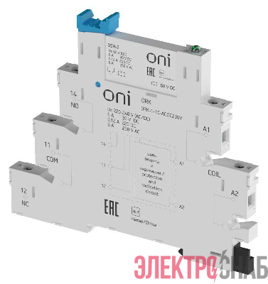 Реле интерфейсное ORK с розеткой 1C 230В AC/DC ONI ORK-1-1C-ACDC230V