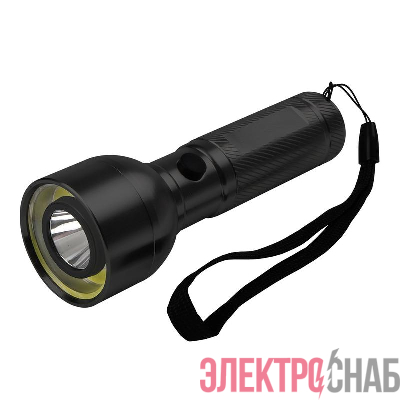 Фонарь ручной AF6-L3W/L2W-bk 3Вт COB+2Вт LED 3хAAA (не в компл.) корпус: алюм. ближн./дальн. свет черн. ФАZА 5044722