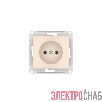 Розетка Glossa 16А без заземл. быстрозажим. клем. механизм беж. SE GSL000241S