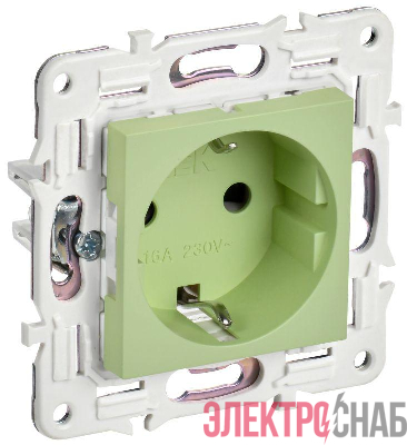 Розетка SKANDY 16А с заземл. без защ. шторок SK-R05G мятный IEK SK-R11-16-K06