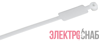 Хомут 4.8х370мм P6.6 маркерный бел. (уп.100шт) IEK UHH14-D048-370-100-K01