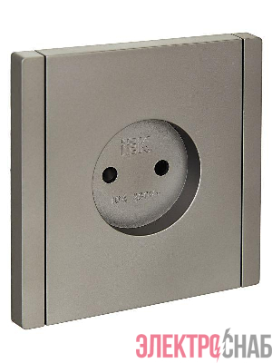 Розетка 1-м СП FORTE&PIANO FP517 10А без заземл. защ. шторки винт. крепл. сталь IEK FP-R13-10-K46
