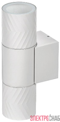 Светильник 5108 2хGU10 IP65 уличный настенный бел. IEK LT-UBU0-5108-GU10-2-K01