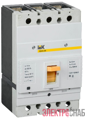 Выключатель автоматический 3п 400А 35кА ВА44-39 IEK SVT50-3-0400-35