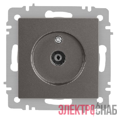 Розетка телевизионная одиночная TV СП Accent 6-301-09 IP20 титан Intro Б0063618