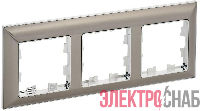 Рамка 3-м BRITE РУ-3-Бр хром/никель IEK BR-M32-12-4-K23
