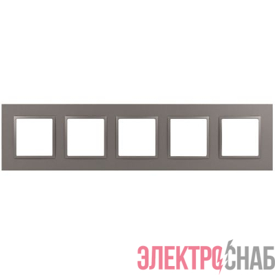 Рамка 5-м Elegance 14-5015-16 Classic для розеток и выключателей титан Эра Б0065831
