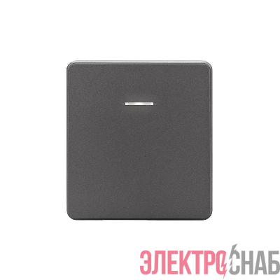 Выключатель 1-кл. СП ROUND MIELE 10А с подсветкой титан Kranz KR-78-0713-2