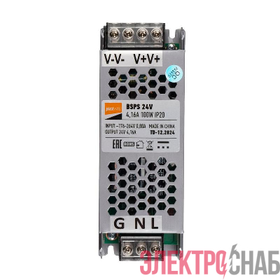 Блок питания для светодиод. ленты BSPS 24В 4.16А=100Вт IP20 Pro JazzWay 5062184