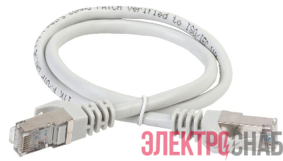Патч-корд кат.5E FTP LSZH 0.5м сер. ITK PC01-C5EFL-05M