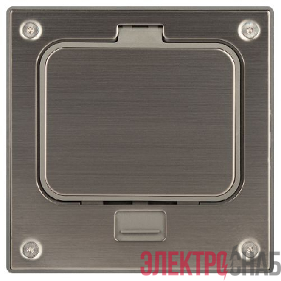 Люк 18-6001-03 IP66 в бетон с розеткой защелка сер. Эра Б0063266