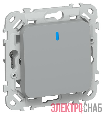 Выключатель 1-кл. СП FLITE ВС11-1-1-ФлС 10А с индикацией механизм сер. IEK FI-V10-1-10-1-K03