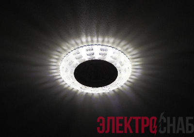 Светильник DK LD8 SL/WH декор cо светодиодной подсветкой MR16 прозр. ЭРА Б0028083