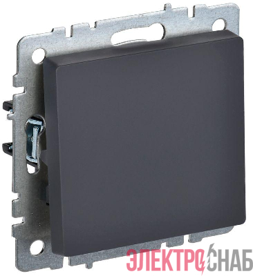 Выключатель 1-кл. СП BRITE ВС10-1-0-БрГ 10А графит IEK BR-V10-0-10-K53