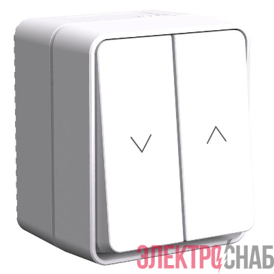 Выключатель для жалюзи 2-кл. ОП AtlasDesign PROFI 10А IP54 бел. SE ATN540119