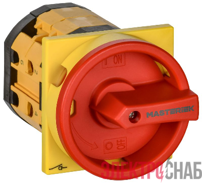 Переключатель кулачковый 25А (сх. 10) закрытая рукоятка авар. IEK MI-CS12-025-010