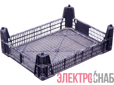 Ящик 400х300х60 прямая сетка  чёрный 101-60 101-60